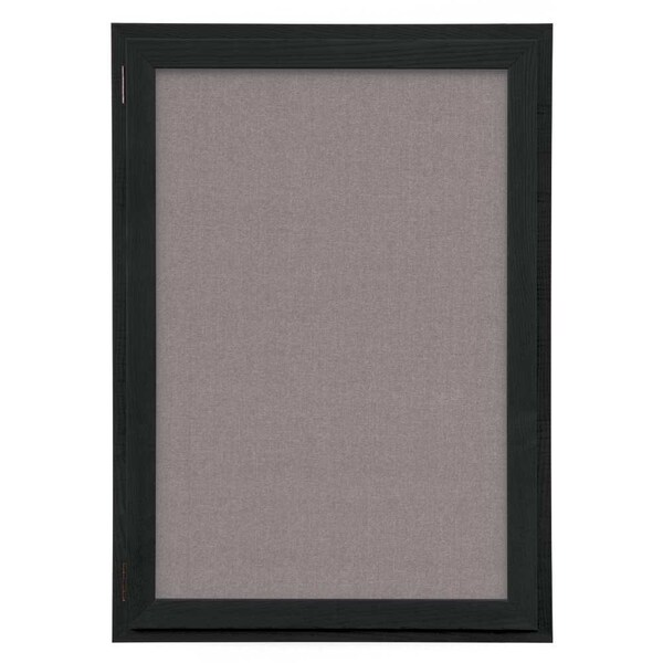 Outdoor Enclosed Combo Board, 72"x36", Black Frame/Green & Burgundy